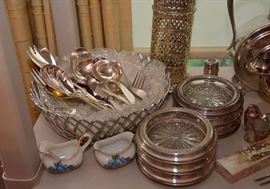 Silverplate Utensils / Coasters