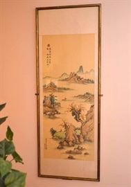 Mounted Asian Scroll Painting