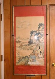 Mounted Asian Scroll Painting