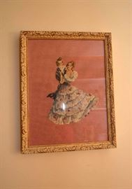 Framed Needlepoint of Ballroom Dancers