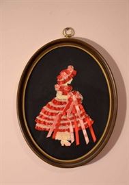 Framed Ribbon Artwork of Girl