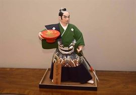 Japanese Samurai Hakata Yari Warrior Statue / Doll