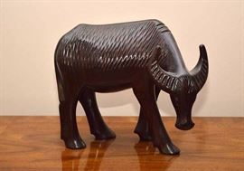 Wood Carved Ox / Water Buffalo Statue