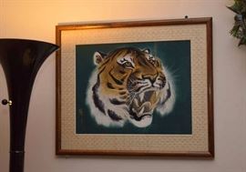 Framed Asia Tiger Artwork