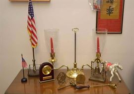 Brass Hurricane Taper Candle Holder