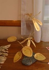 Vintage Brass Dragonfly Sculpture