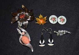 Sterling Silver Brooch/Costume Jewelry