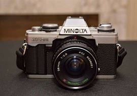 Vintage Minolta XG-M Camera with 28mm Lens