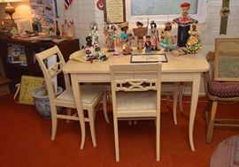Vintage Light Wood Kitchen / Dining Table with 4 Chairs
