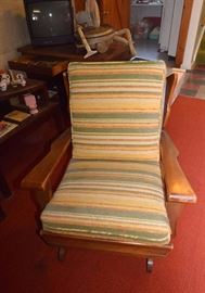 Vintage Rocking Chair with Cushions