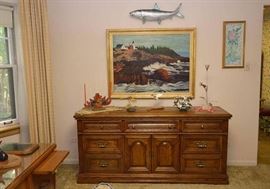 Vintage Wood Credenza / Sideboard