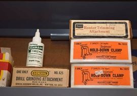 Clamps, Router Attachment, Drill Grinding Attachment