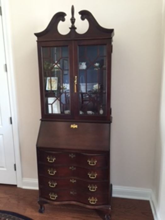 Drop front small Chippendale style secretary