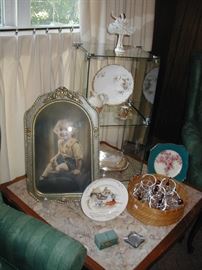 Antique glassware and nice old photo
