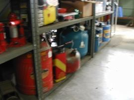 Old gas and kerosene cans