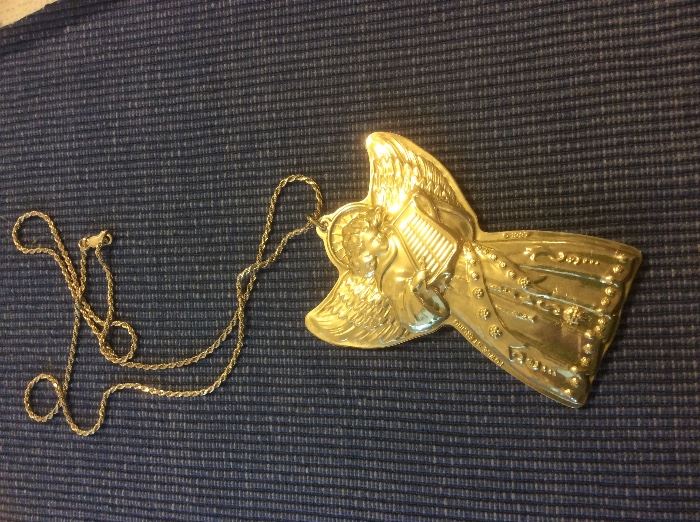 Sterling angel pendant from Towle