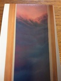 "CLOUDS" ARTIST  - CAROL HYRNE    PASTEL AND PAPER   FRAMED  INITIAL PRICE $1,700.00    SIZE 60" X 25 1/2 " FRAMED      ON CONSIGNMENT CALL JUSTUS FOR MORE INFORMATION