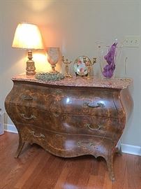 French Bombay dresser , lamps