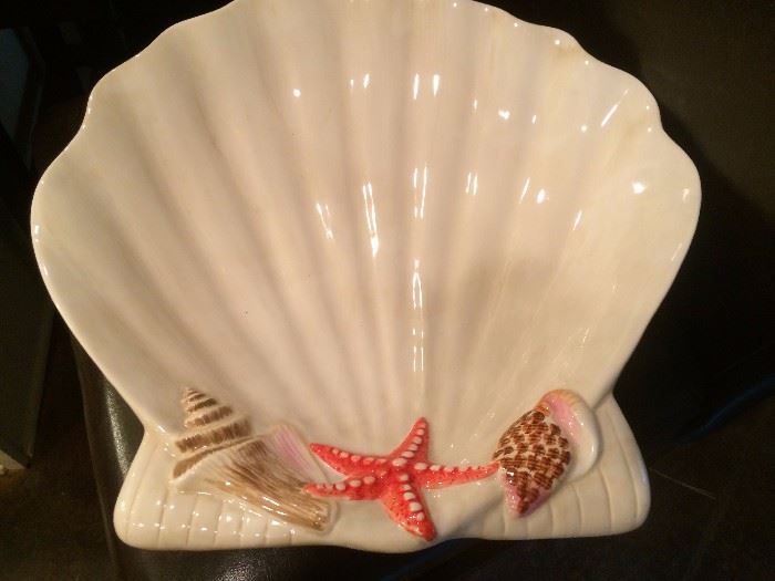 large shell serving dish