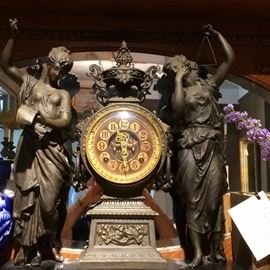 This antique Ansonia  clock is on consignment  at a different location call Justus  901-210-6243 for more information   $895.00 