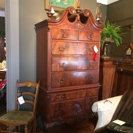 highboy , antique chair ( these items are on consignment at a different location please call 901-210-6243 (Justus) for more information 