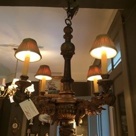 Four arm chandelier   this item is at a different location on consignment please call Justus for more infomation 901-210-6243
