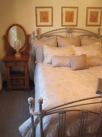 Queen size bed, comes with all the bedding.