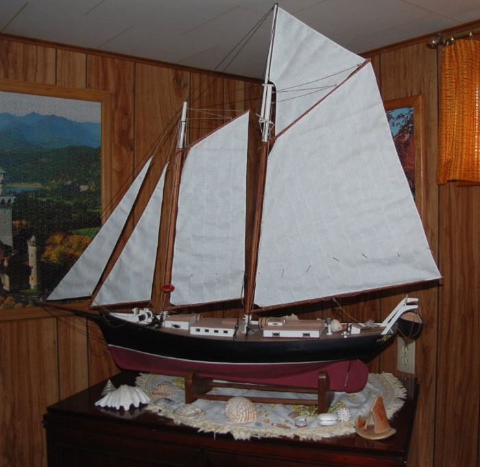 Large Wooden Ship Model of the Emma C. Berry