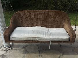 swing (wicker like) outdoor with chains