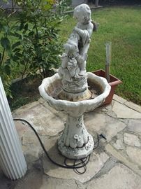 bird bath and fountain