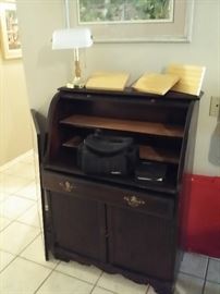 roll top desk with ;plenty of storage