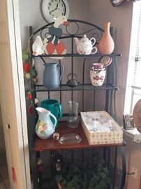 wall clock , and fun duck figurine