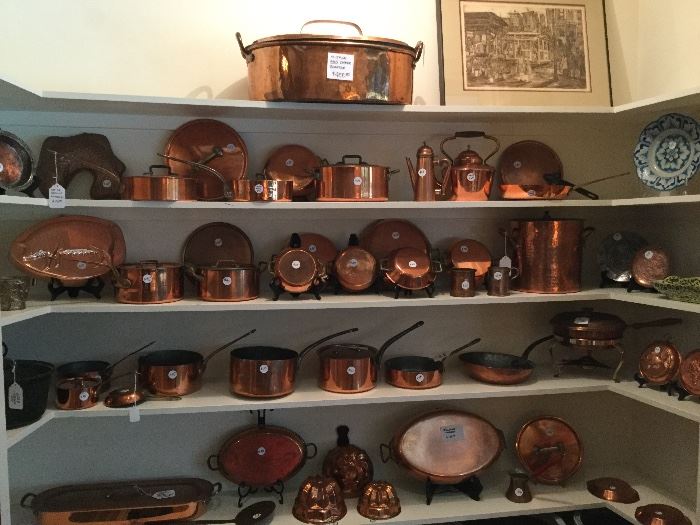 Antique copper collection