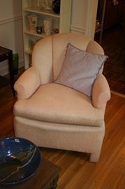 Pink Chair & Pottery Bowl