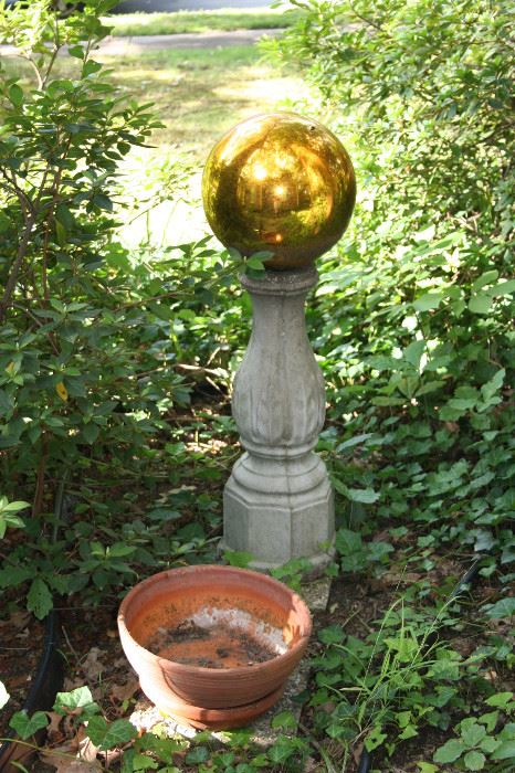Vintage Gazing Ball & Stand