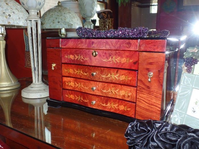 1 of 3 Beautiful brand new wood jewelry box