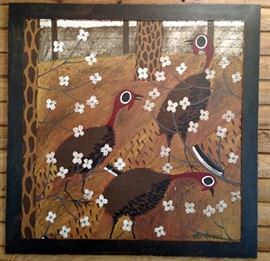 Gobblers in Spring 54 1/4 x 54 1/4 by John Cornbread Anderson