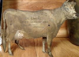Delaval Tin Advertisement Cow