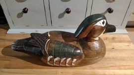 Folk Art Wood Duck
