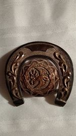 Mexican Sterling 14k Gold Belt Buckle