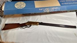 Navy Arms Henry 44-40 Brass Frame Carbine Rifle New In Box Unfired