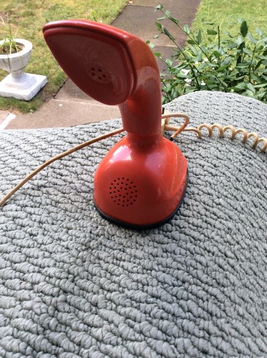 Red Ericsson LM rotary phone - so retro!