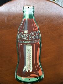 Vintage Coca Cola thermometer  Tin  17 inches  Excellent condition 