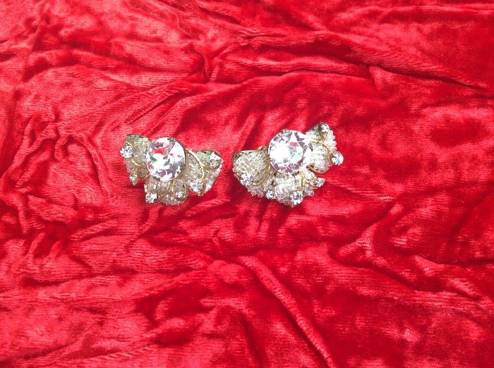 Miriam Haskell clip on earrings