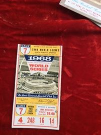 Ticket stub 1968 World Series  Game 7 at Busch