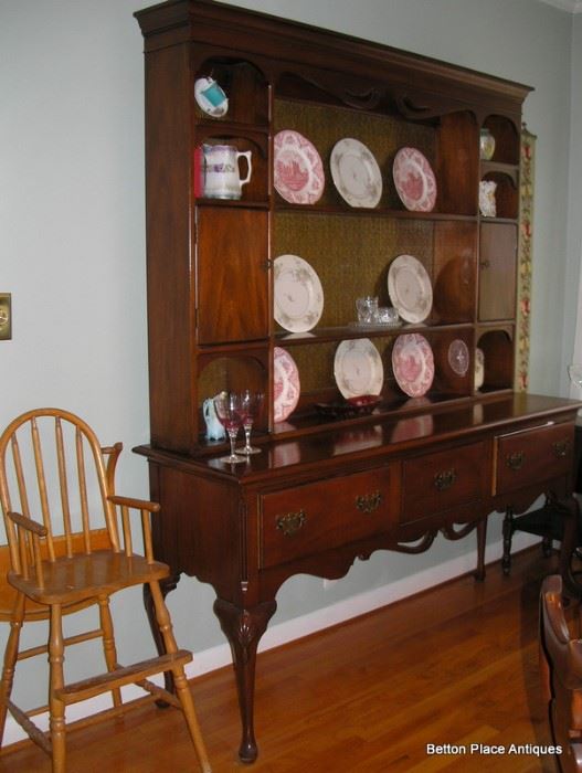 Beautiful Cherry two piece Hutch
