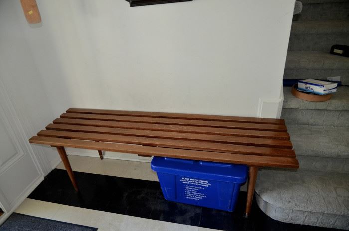 WALNUT SLOTTED BENCH