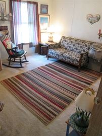 area rugs, love seat, rocking chair