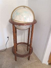 world globe in floor stand