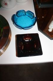 Red and blue art glass